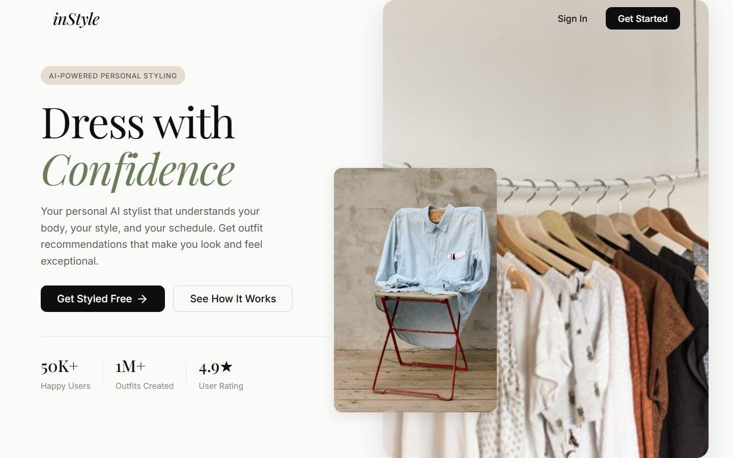 Screenshot of inStyle
