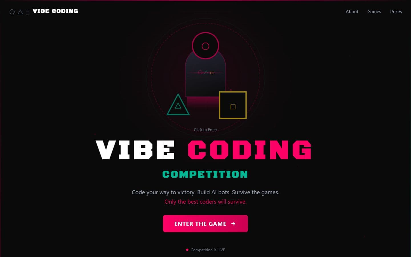 Screenshot of Vibe Coding Arena